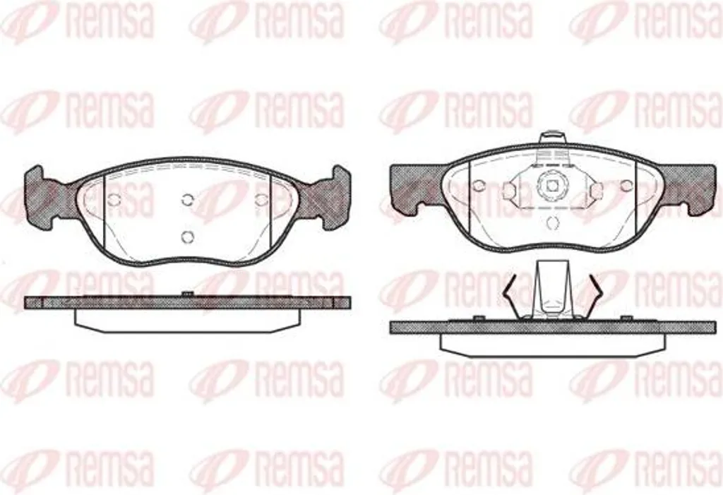 Plaquettes de frein Remsa 0587.00 pour Grande Punto et Punto OE 77362149