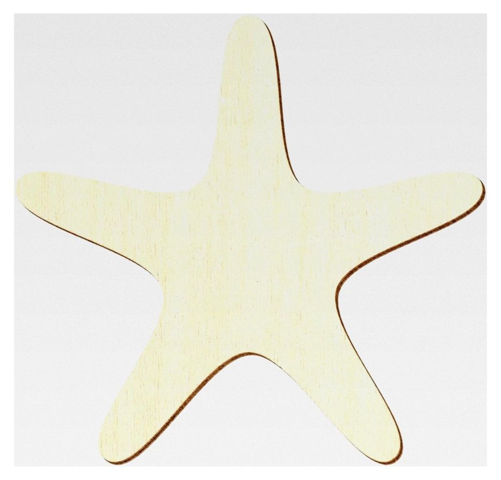 Holz Seestern - Deko Zuschnitte 3-50cm, Größe: 50cm, Packung mit 50 Stück