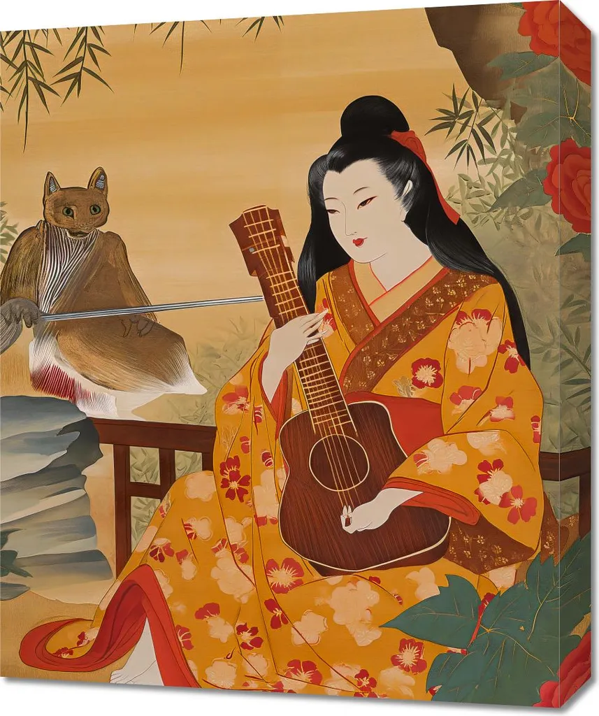 Tableau Image 50 x 60 cm Musique et poètes - Décoration Murale Elégante