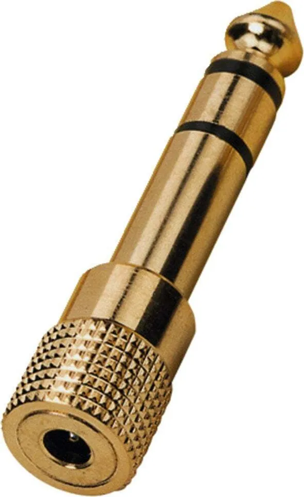 Riduttore Professionale Monacor HA-37G | Jack 6.3 Stereo a 3.5 Jack Gold