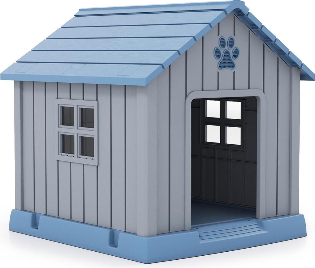 GOPLUS Hundehütte Outdoor, Hundehütte wetterfest mit Produktbild 