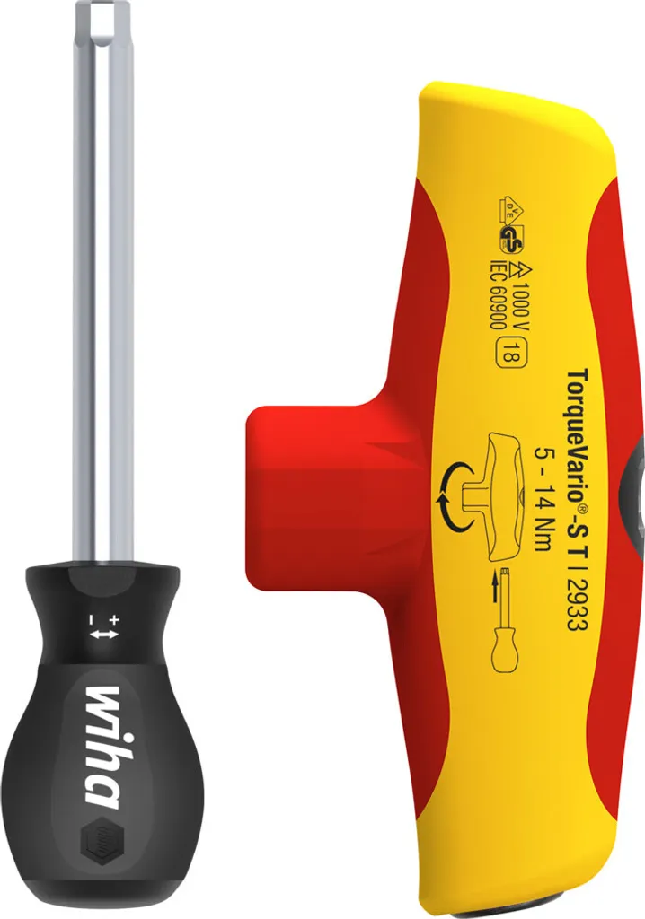 Wiha 2933 TorqueVario-S T électrique 5-14 Nm avec poignée ergonomique T