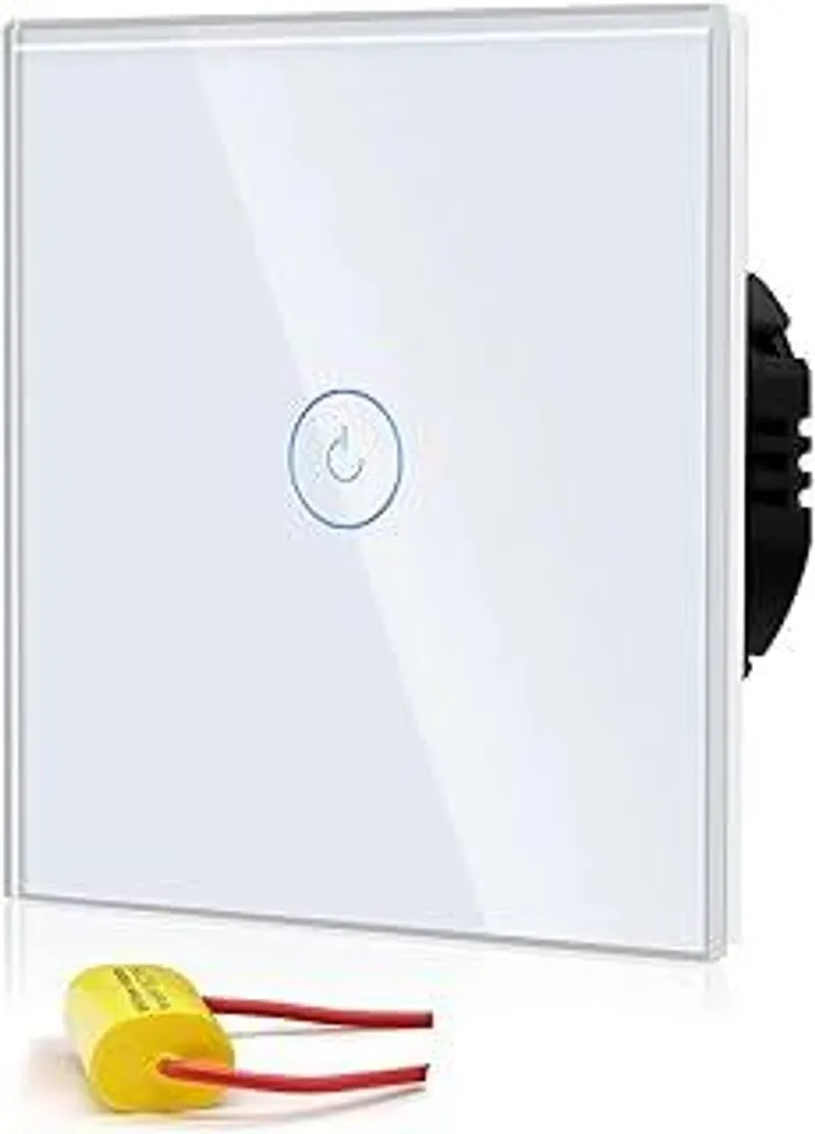 BSEED Interruttore Smart WiFi Google Alexa | No Neutro 1 Gang Bianco