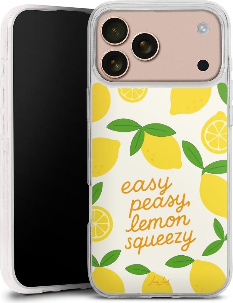DeinDesign Handyhülle für Apple iPhone 17 Pro Max Silikon Hülle Case Smartphone Schutzhülle Statement Zitrone Spruch