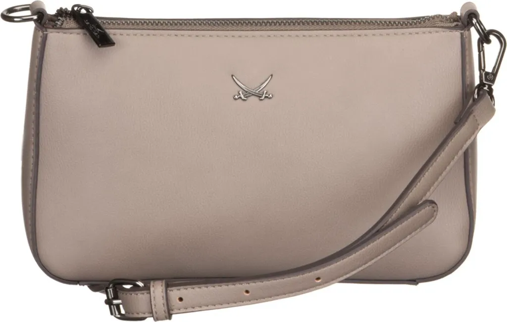 Petit sac à épaule Sansibar Latte avec bandoulière réglable et finitions