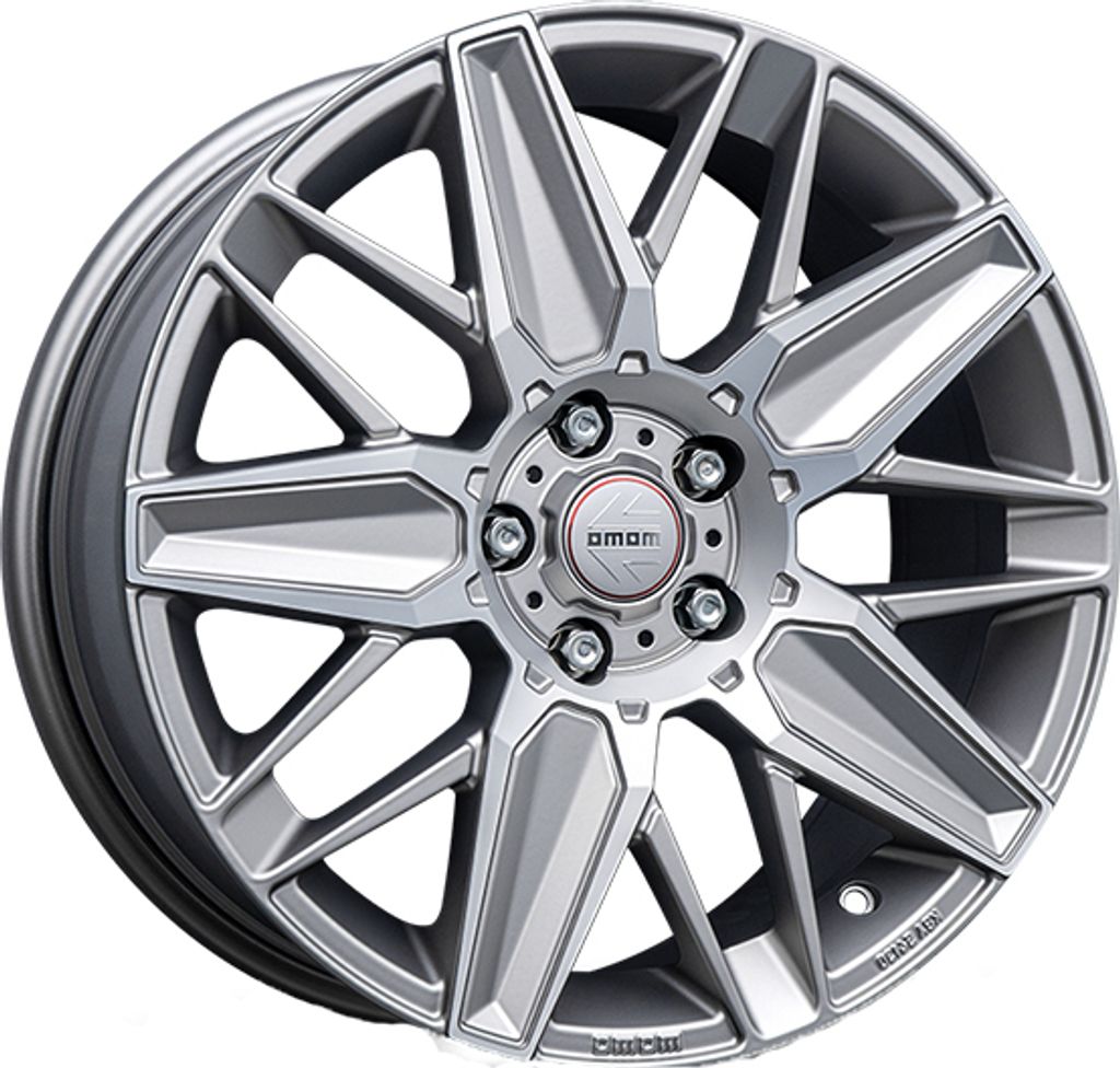 ALUFELGE MOMO Evoluzione 8x18 5x112 ET 35 MATT TITAN SILVER POLISHED