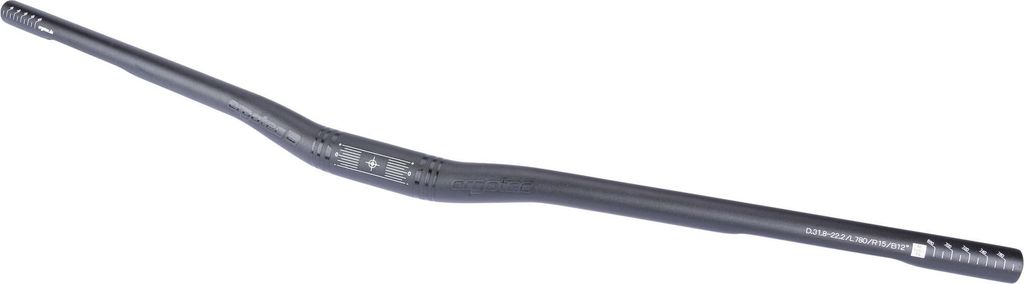 ergotec Lenkerbügel LOW RISER BAR i 31,8 SL6 Alu, Ø 31,8 mm, 780 mm, 12°/+5°, schwarz