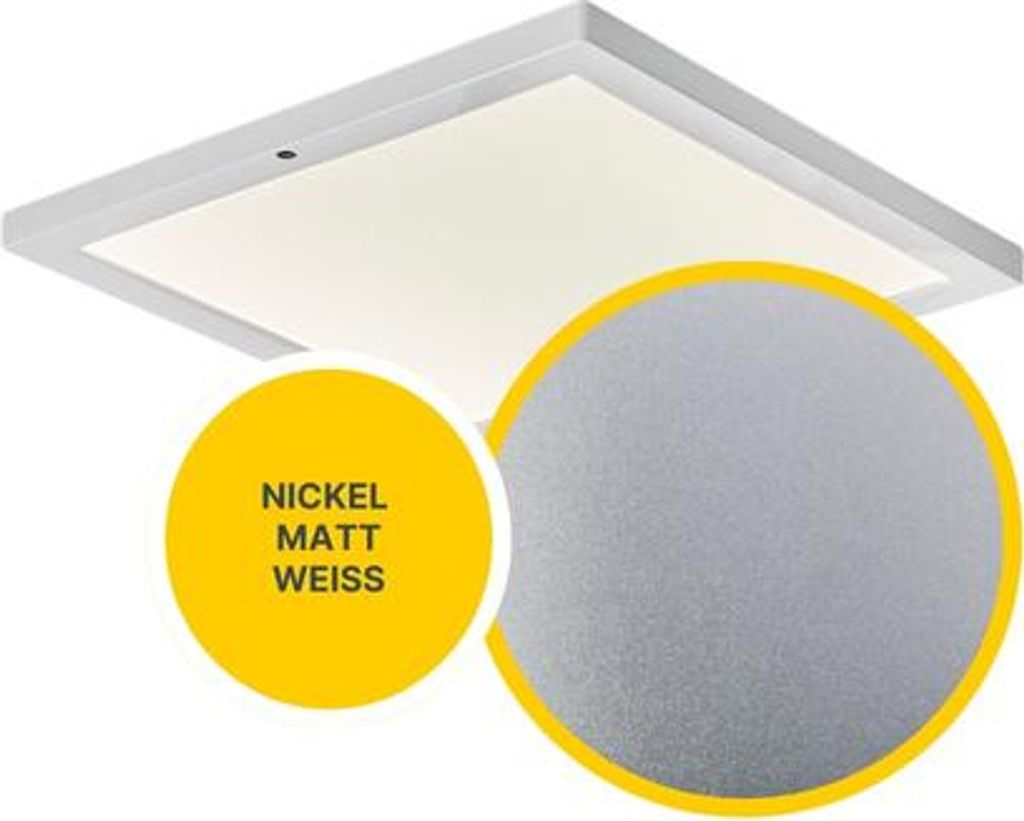 LED SmartHome Deckenleuchte per Fernbedienung und App steuerbar : Ohne Glitzereffekt : Weiß Oberfläche: Weiß Stil: Ohne Glitzereffekt