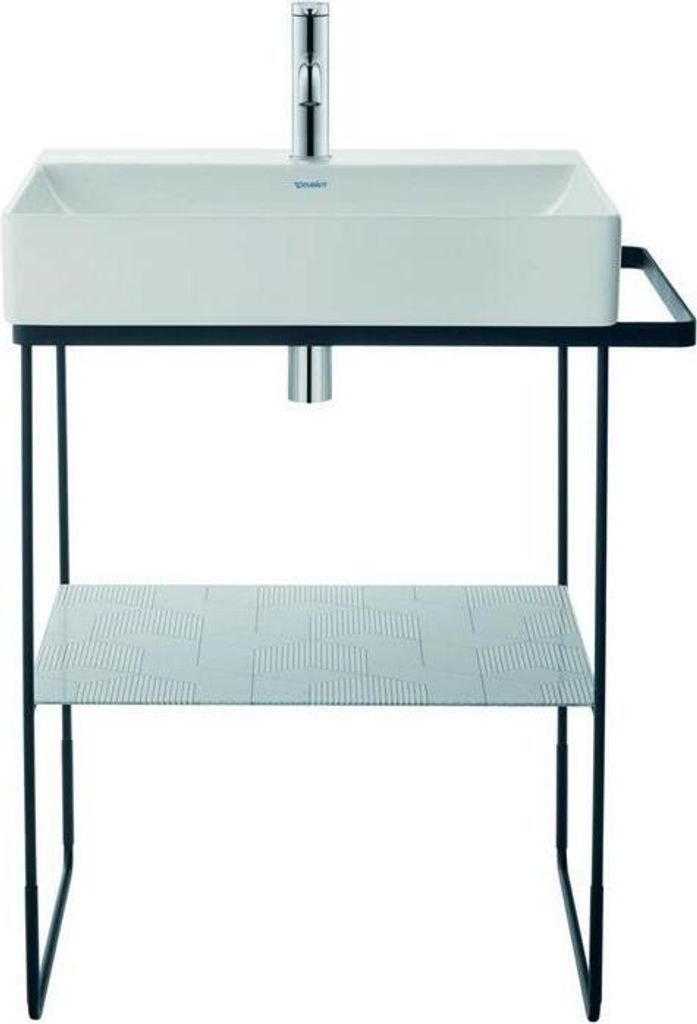 Waschtisch DURASQUARE o ÜL m HLB 600x470mm 1 Hahnloch weiß 1 Hahnloch weiß