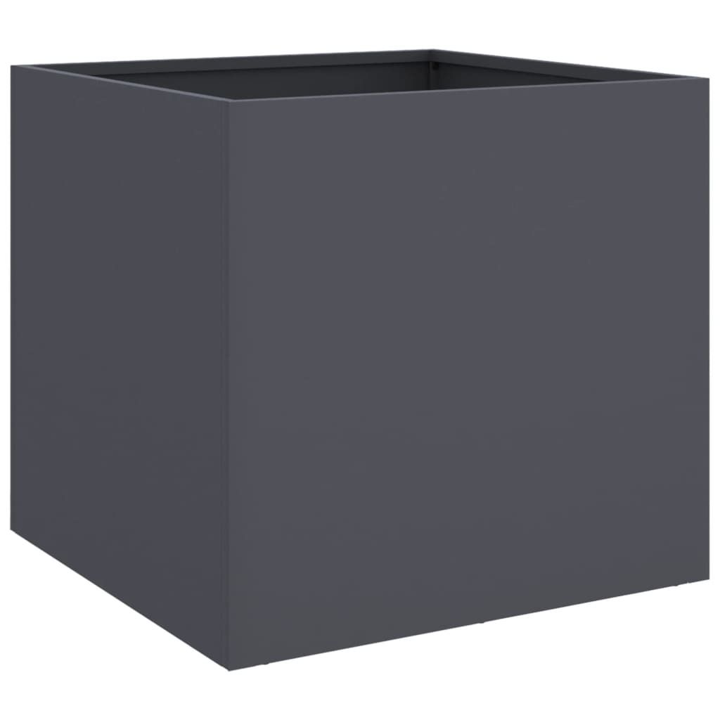 vidaXL Pflanzkübel Anthrazit 49x47x46 cm Stahl Produktbild 