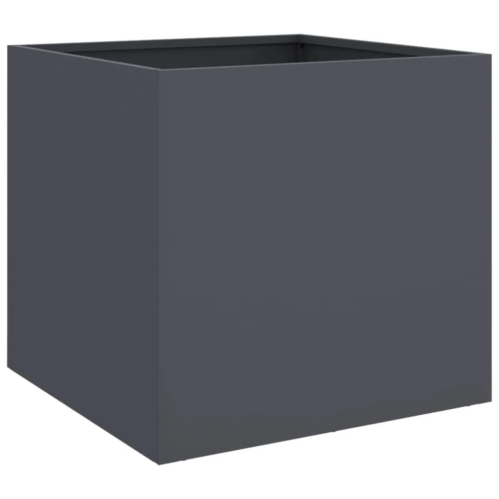 vidaXL Bac à plantes Anthracite 49x47x46 cm en Acier robuste pour Jardin