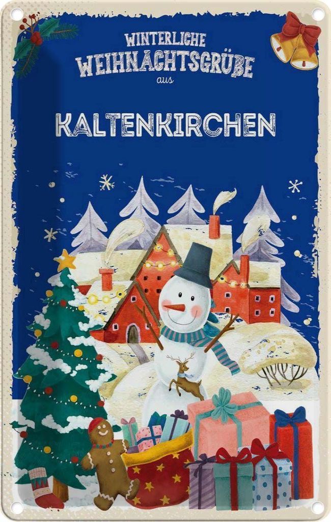 vianmo Blechschild 30x20 cm Weihnachtsgrüße aus KALTENKIRCHEN Weihnachten