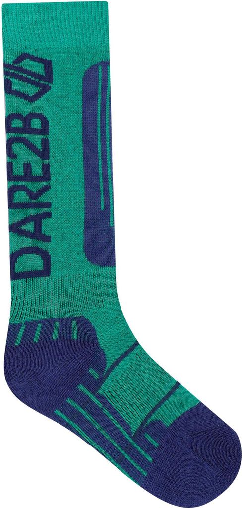 Dare 2B - Skisocken für Kinder RG8453 (23 EU - 25 EU) (Leuchtend Grün/Dunkel-Jeansblau)