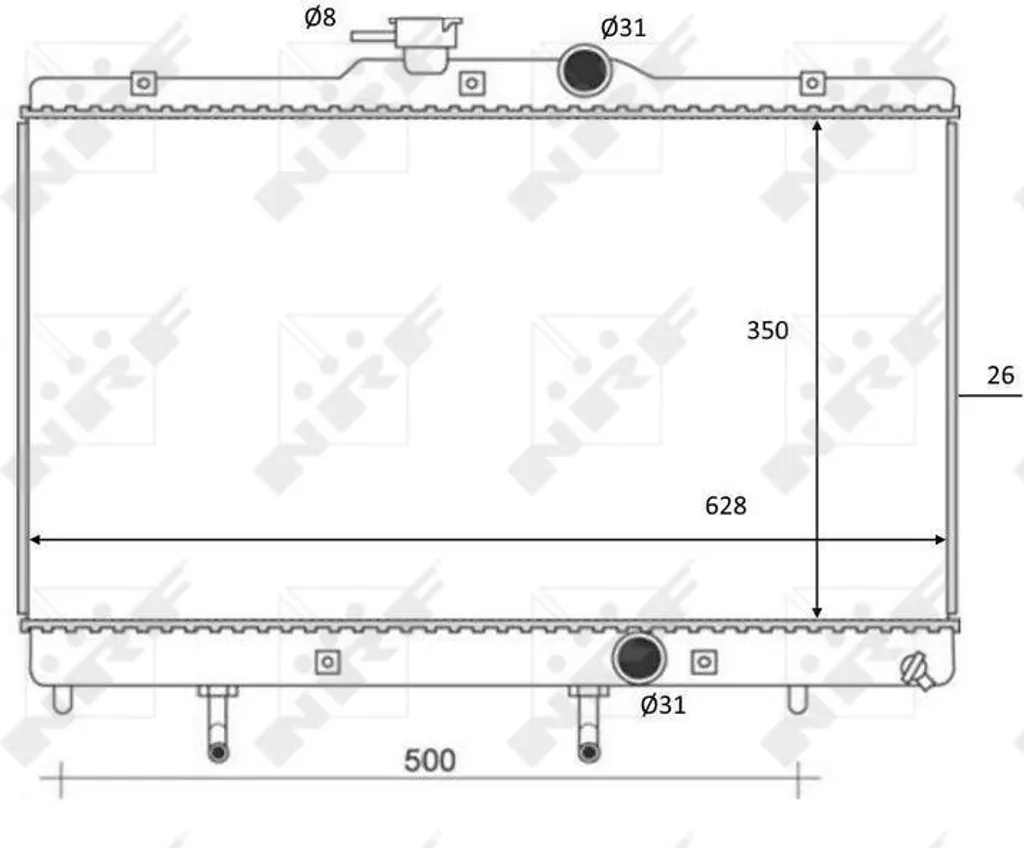 Radiateur de refroidissement anti-surchauffe pour Corolla E11 NRF