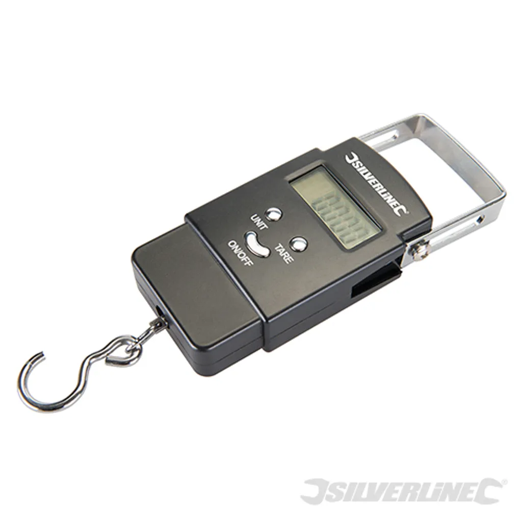 Balance de poche 40 kg Silverline avec écran rétroéclairé et fonction Tare