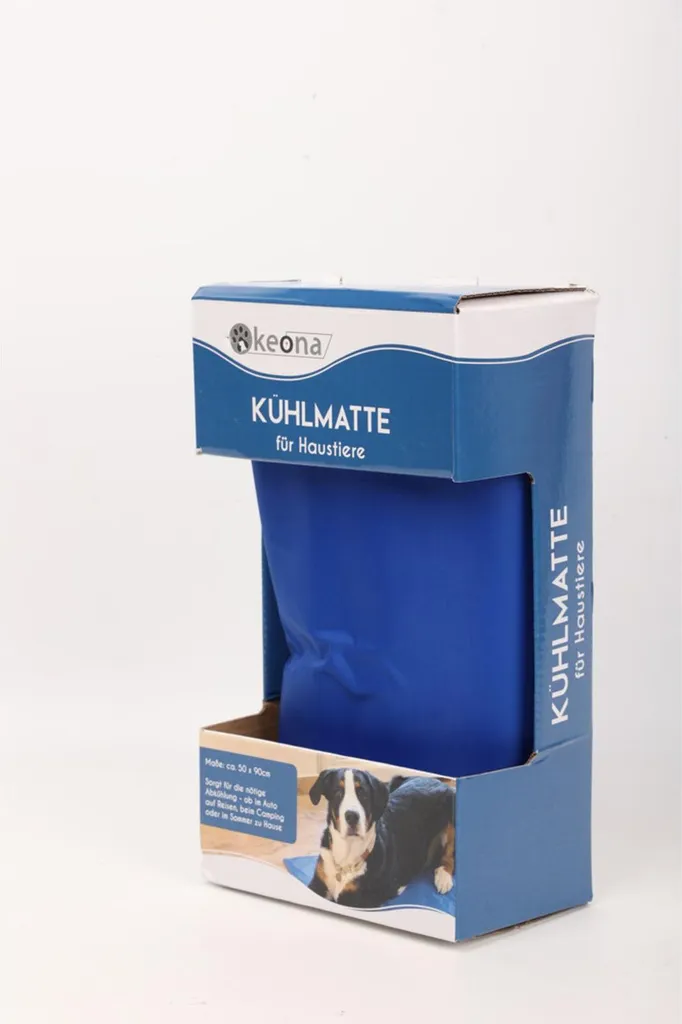 Tapis Rafraîchissant pour Chien en Canicule : 50x90cm Réutilisable Bleu - 2