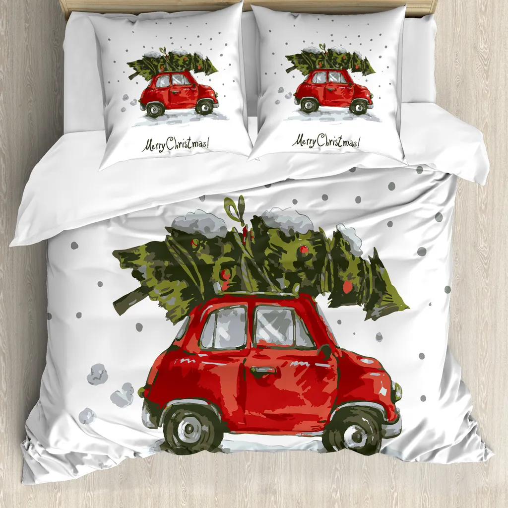 Decorazione Letto Natale: Copripiumino ABAKUHAUS Auto e Albero