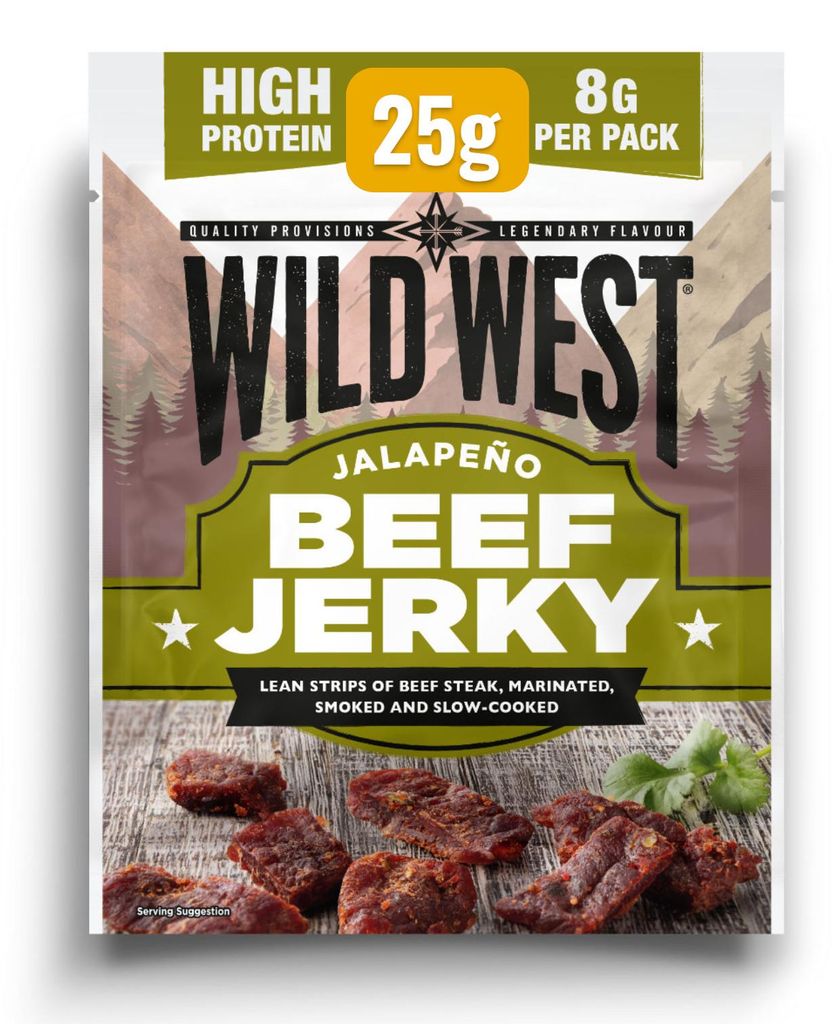 Wild West Jalapeño Beef Jerky 25g – Scharfer Trockenfleisch Produktbild 