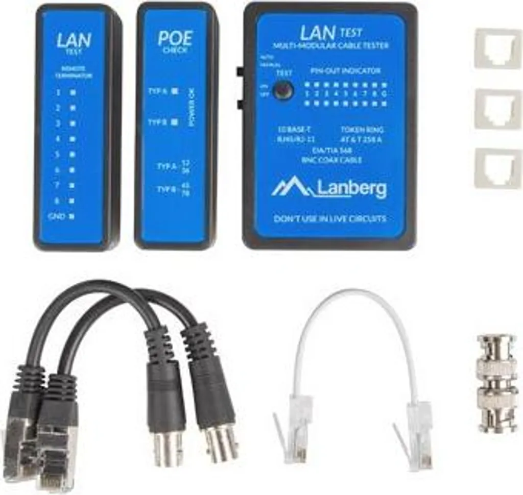 Lanberg NT-0404 Tester PoE e LAN Professionale - Diagnostica Rapida RJ45 - 2