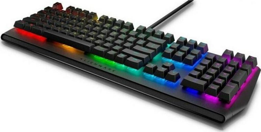 Dell Alienware RGB AW410K Mechanische Gaming-Tastatur, RGB-LED-Licht, QWERTY US International, Kabelgebunden, Dunkle Seite des Mondes, CHERRY MX Br...
