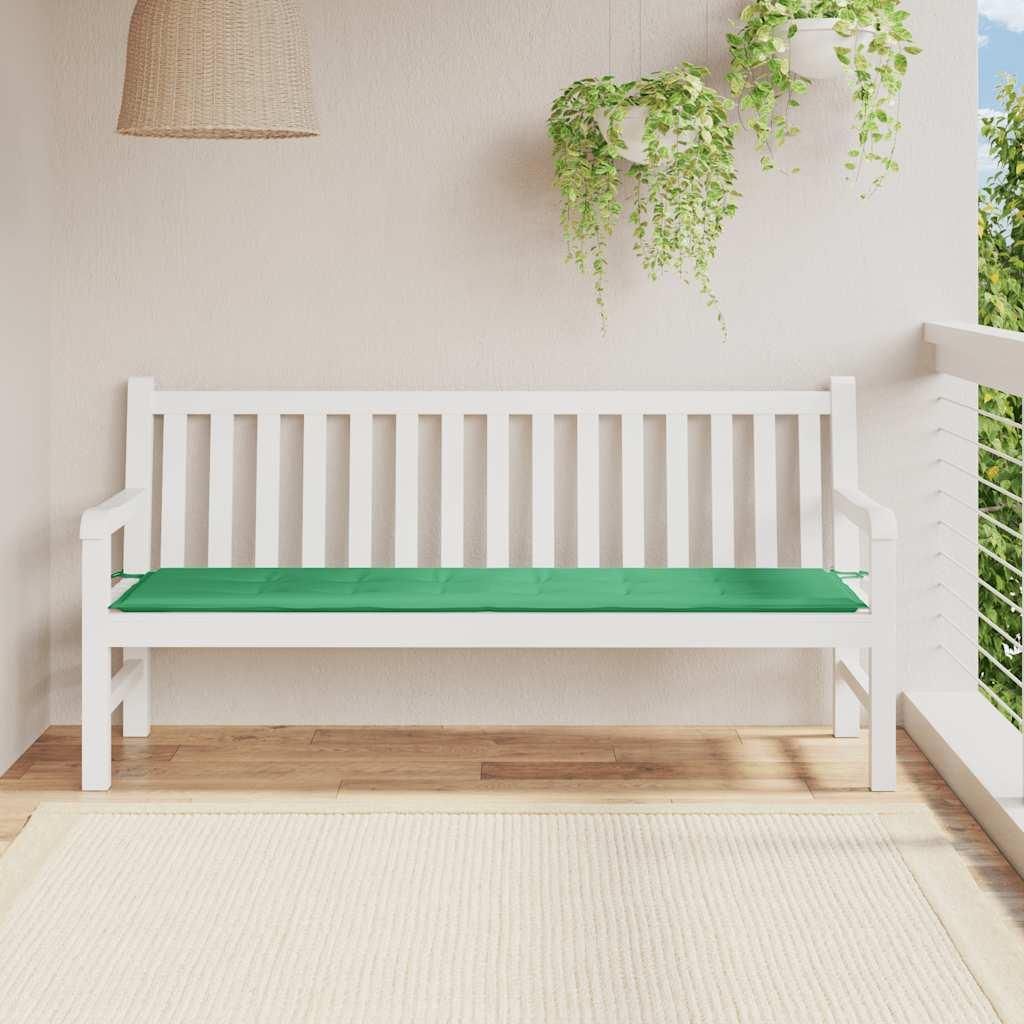 vidaXL Gartenbank-Auflage Grün 180x50x3 cm Oxford-Gewebe