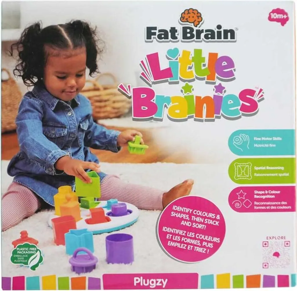 Fat Brain Toys Plugzy Trieur de Formes Éducatif Bébé avec Bouchons