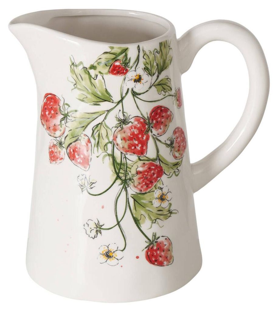 Krug aus Keramik STRAWBERRY, Erdbeermuster, 1250 ml Produktbild 