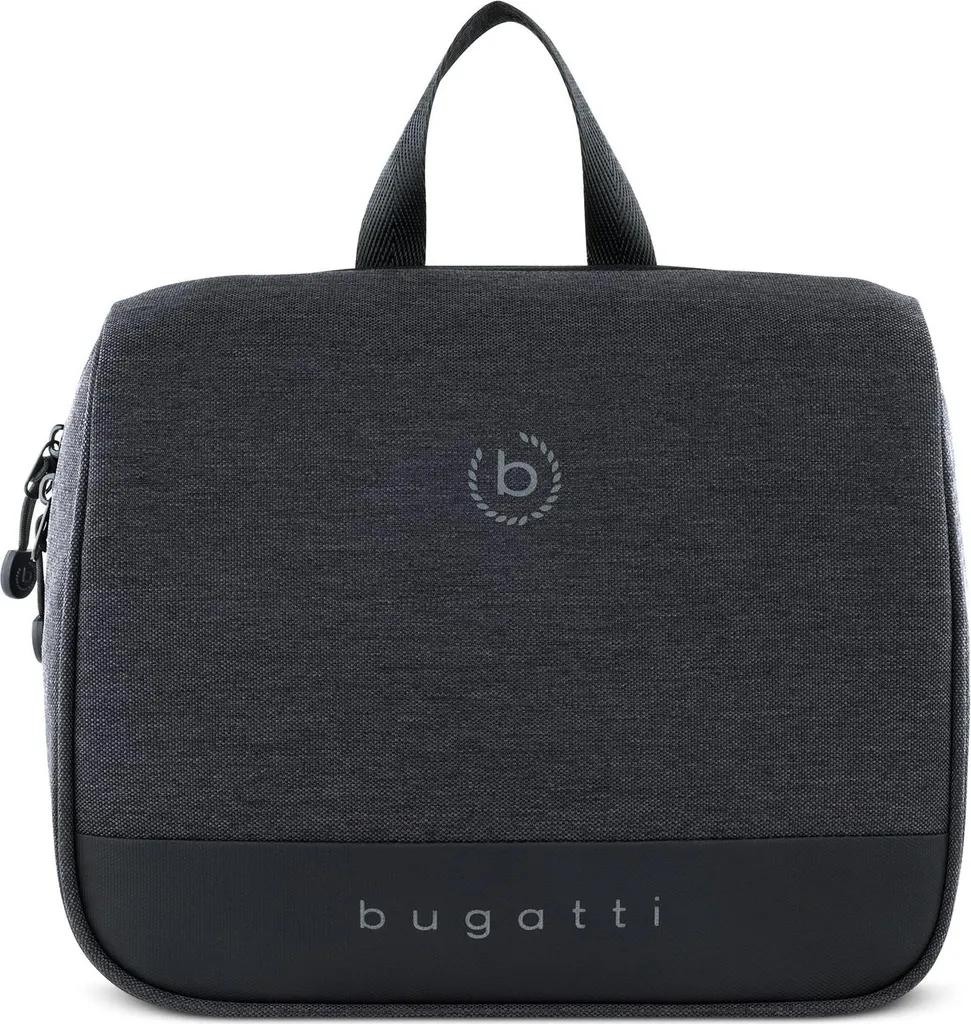 Bugatti Universum: Beauty Case Uomo Nero Grigio Scuro da Viaggio