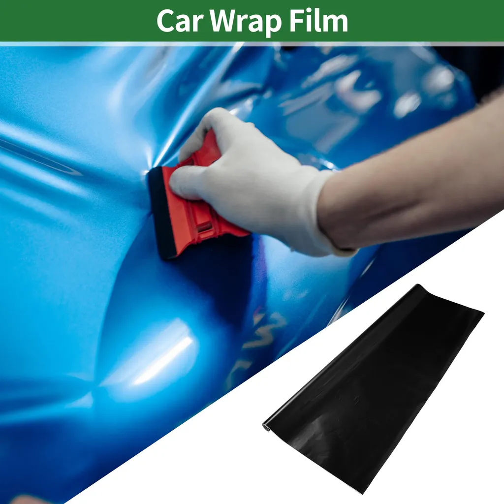 Film de Protection PVC Noir Mat 182x152cm Résistant pour Auto et Moto