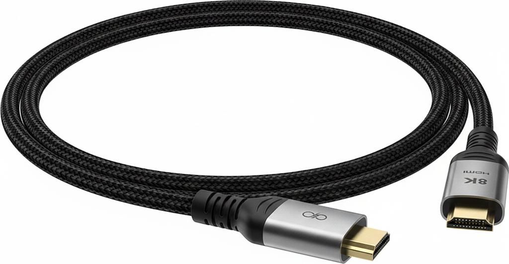 Force Power, HDMI Ultra High Speed Kabel 8K verstärkt 1,5 m, Schwarz