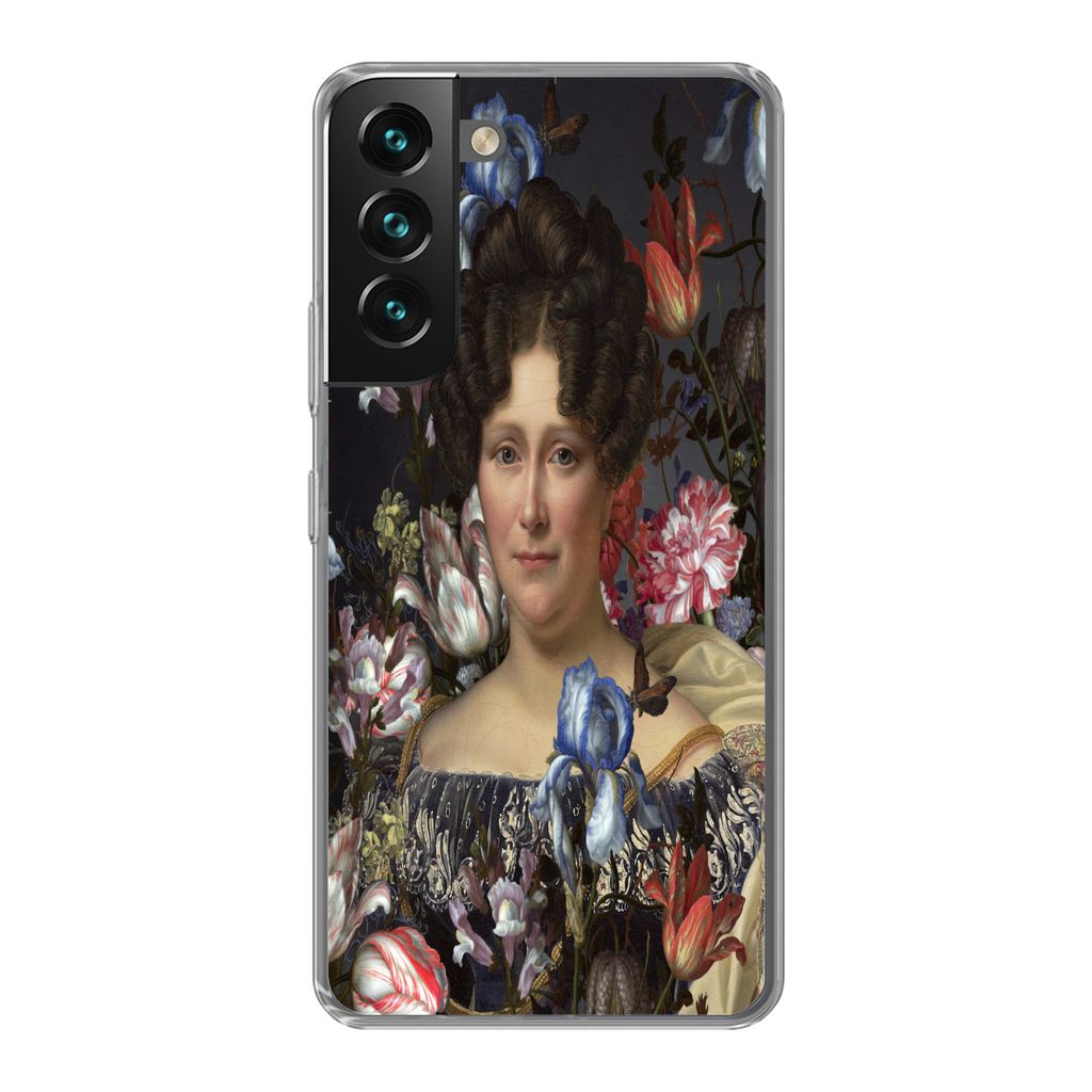 MuchoWow Handyhülle Schutzhülle Hülle für Samsung Galaxy S22 Kunst - Blumen - Dubois Drahonet Silikon Softcase Handy Hülle - Mobiltelefonhülle