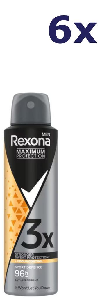6x Rexona Deo spray - 150ml - maximum protection sport defence