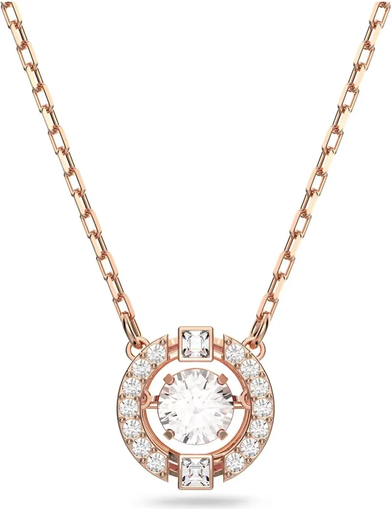 Pendentif cage 3D avec cristal dansant mobile et brillant - 3