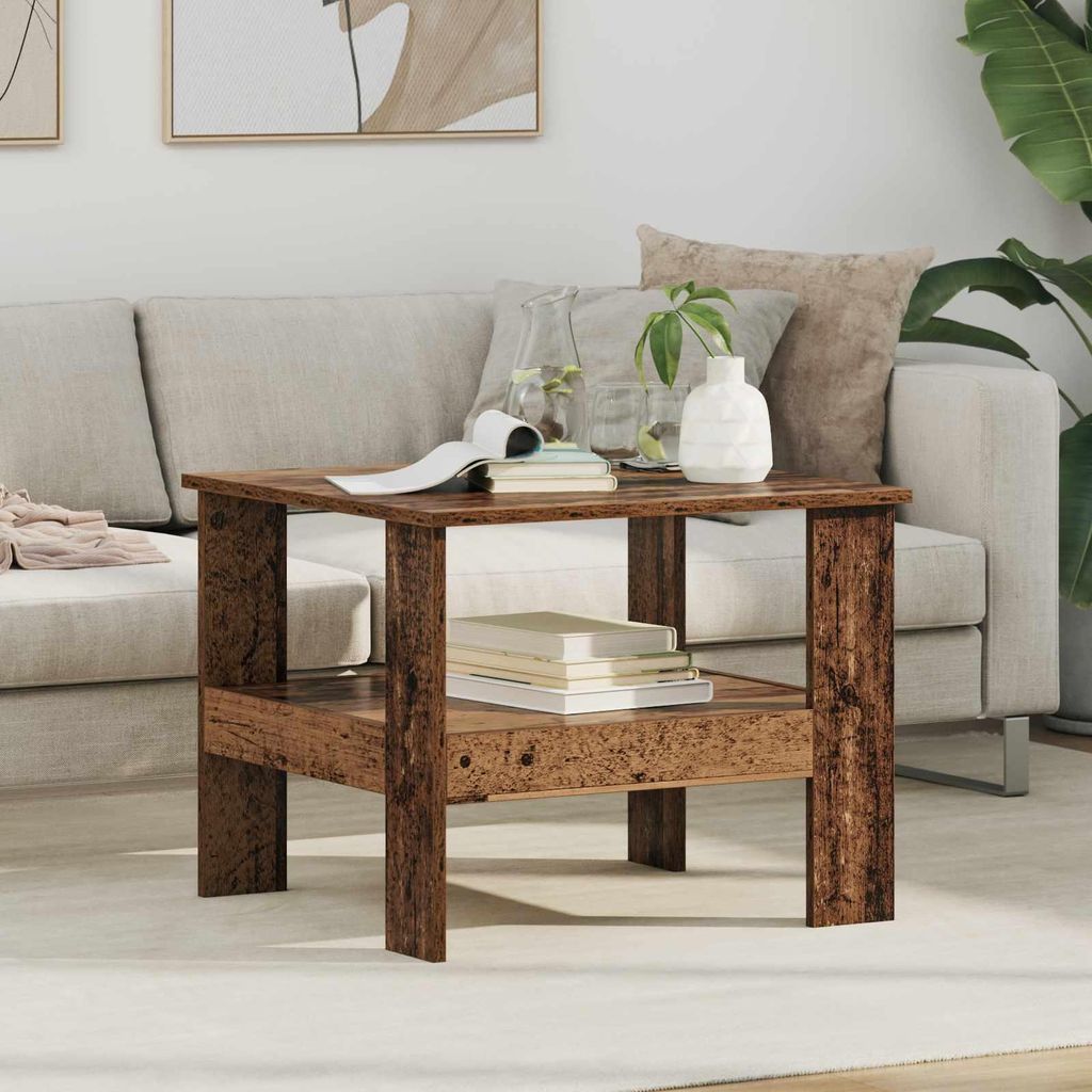 "Schlussverkauf" Couchtisch 1 PC - Modernen Stil - Kaffeetisch - Altholz 57x55x45 cm Holzwerkstoff C9540