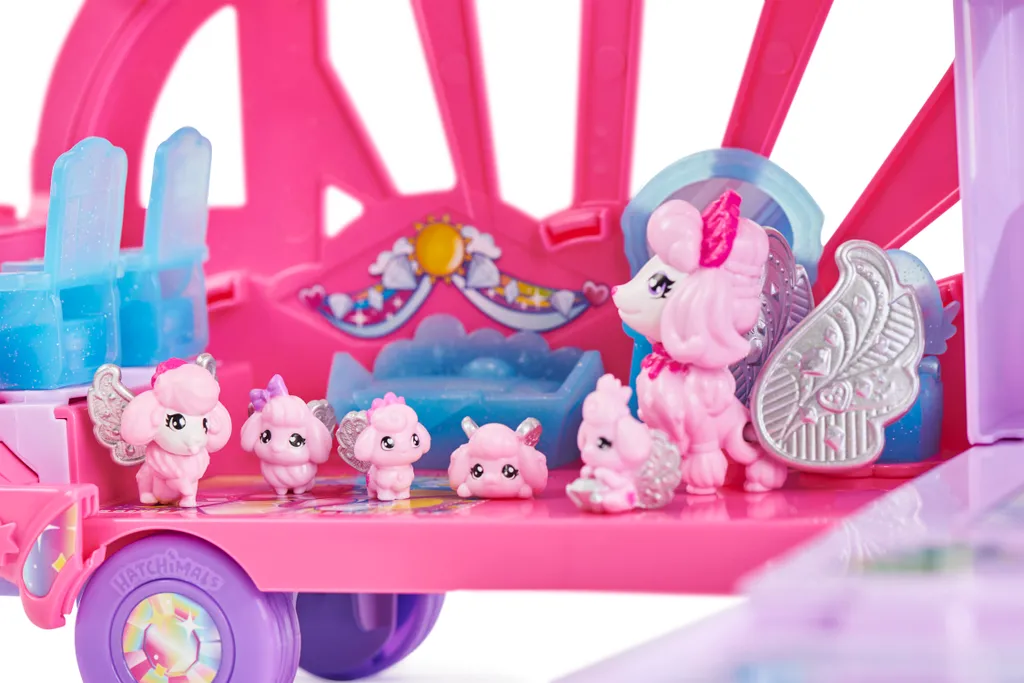 Hatchimals Caravane Rose Transformable avec Espace de Jeu Intégré 2 en 1