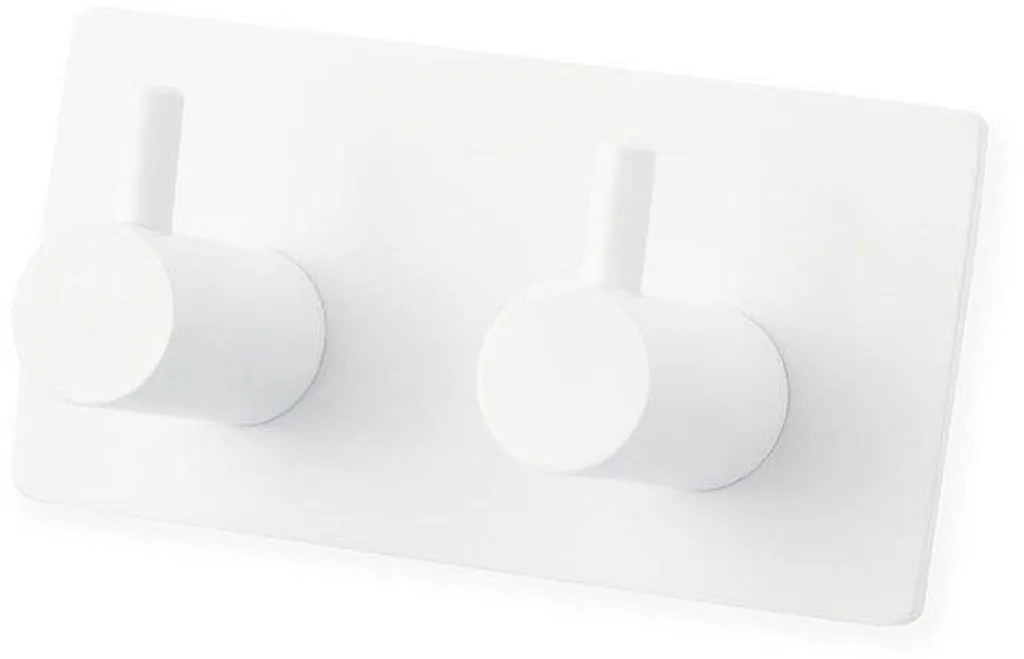 Porte-serviettes en acier inoxydable brossé blanc - Lot de 2 Design