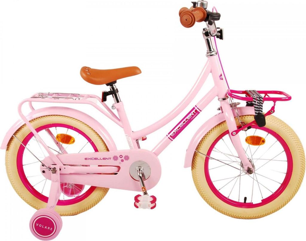 Volare ausgezeichnetes Kinderfahrrad – Mädchen – 16 Zoll – Pink – 95 % zusammengebaut