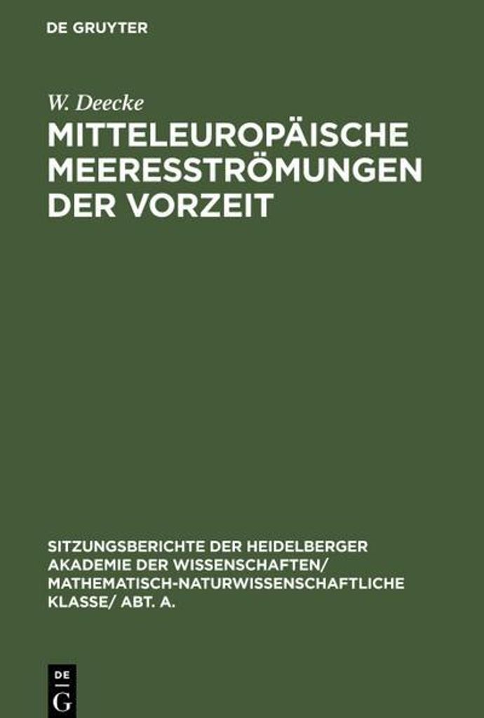 Mitteleuropäische Meeresströmungen der Vorzeit