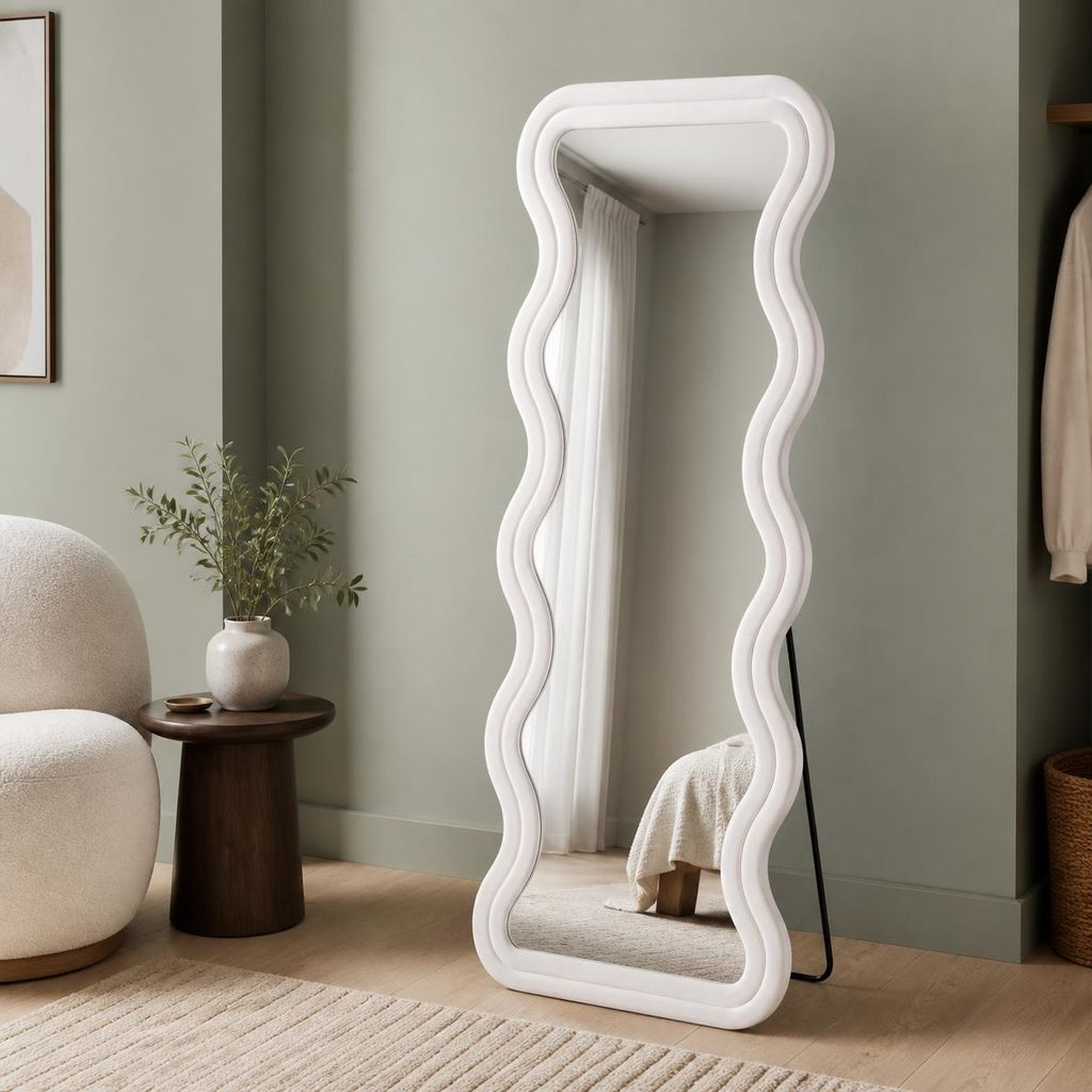 LunaMirror Maeve Ganzkörperspiegel Weiß 160 x 60 cm – Ansicht 1