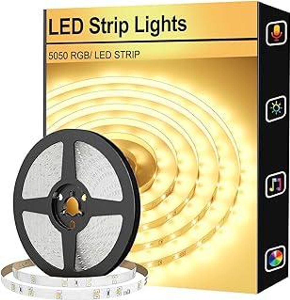 TV-LED-Lichtstreifen, RGB-LED-Leuchten für TV-Hintergrundbeleuchtung mit App-Steuerung, Musik-Synchronisation,Leuchten für Schlafzimmer, Party, S...