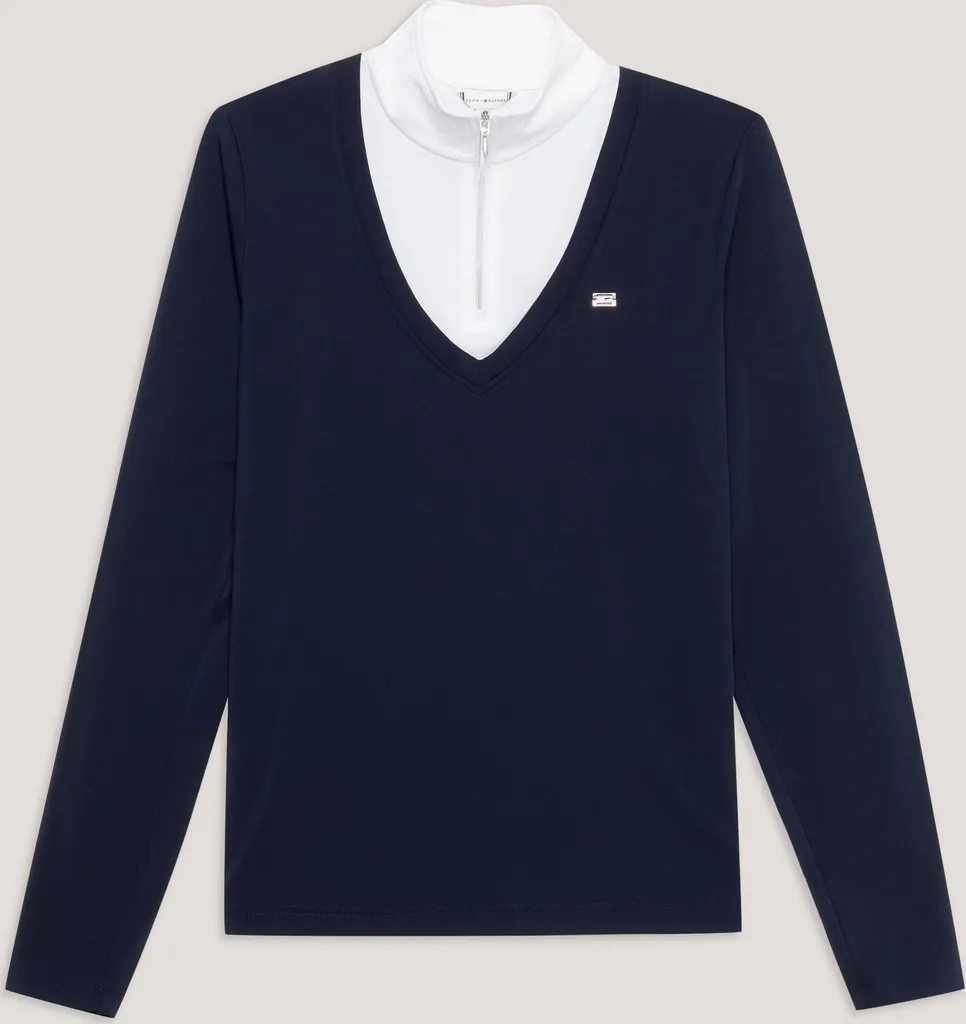 Tommy Hilfiger Equestrian Chemise Concours 2-en-1 Thermo Desert Sky S
