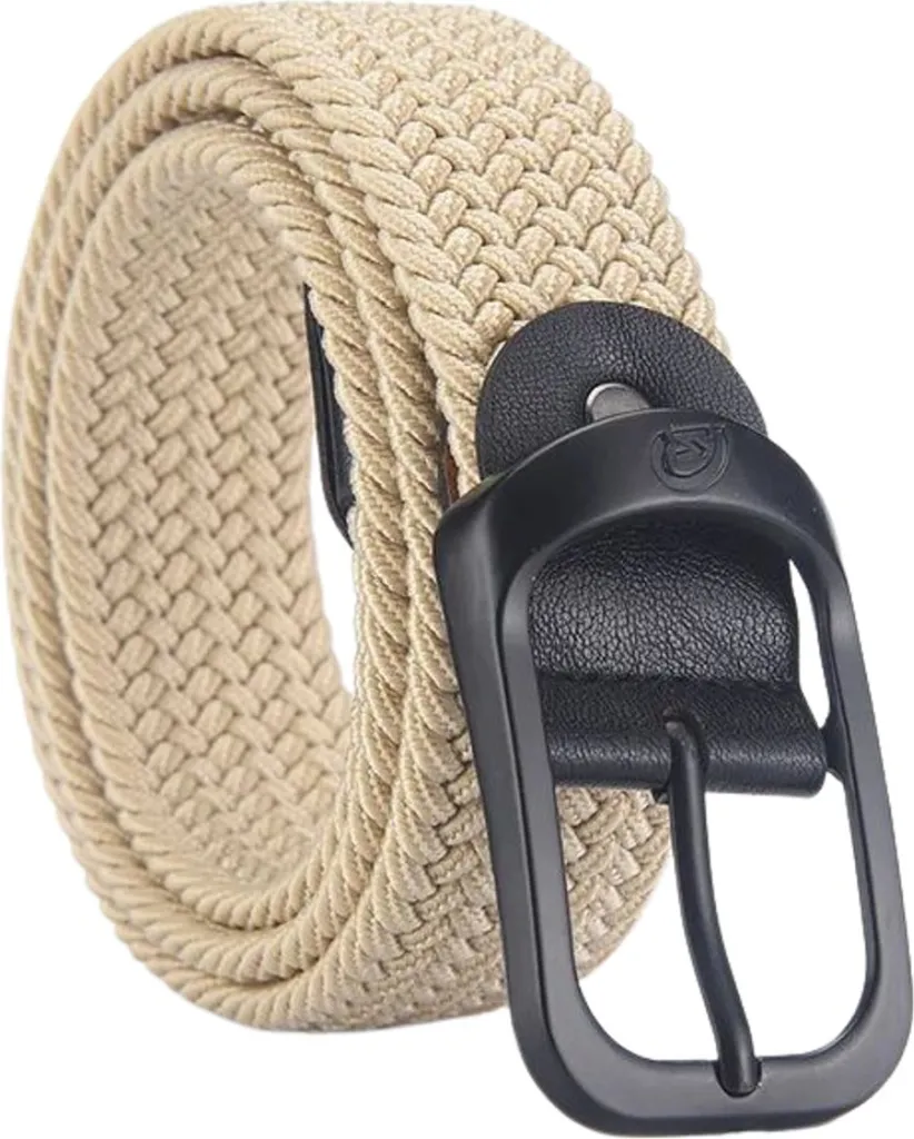 Cintura liscia - Cintura elastica - Design innovativo - Fibbia nera - Accessorio di moda - Resistente - Stile confortevole