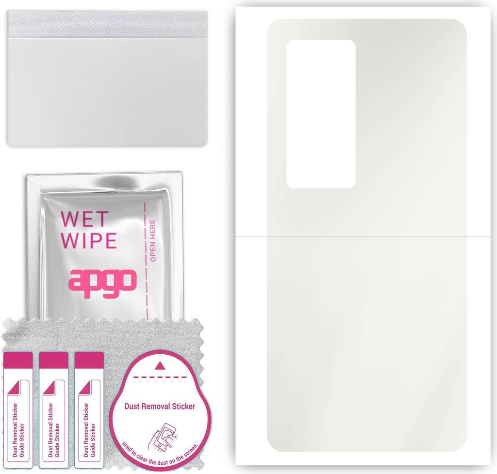 apgo Rückseite Schutzfolie, Matt, kompatibel mit Vivo X60 Pro Plus, Hinten Hydrogel-Displayschutzfolie mit Positionierhilfe, kratzfest, einfache M...