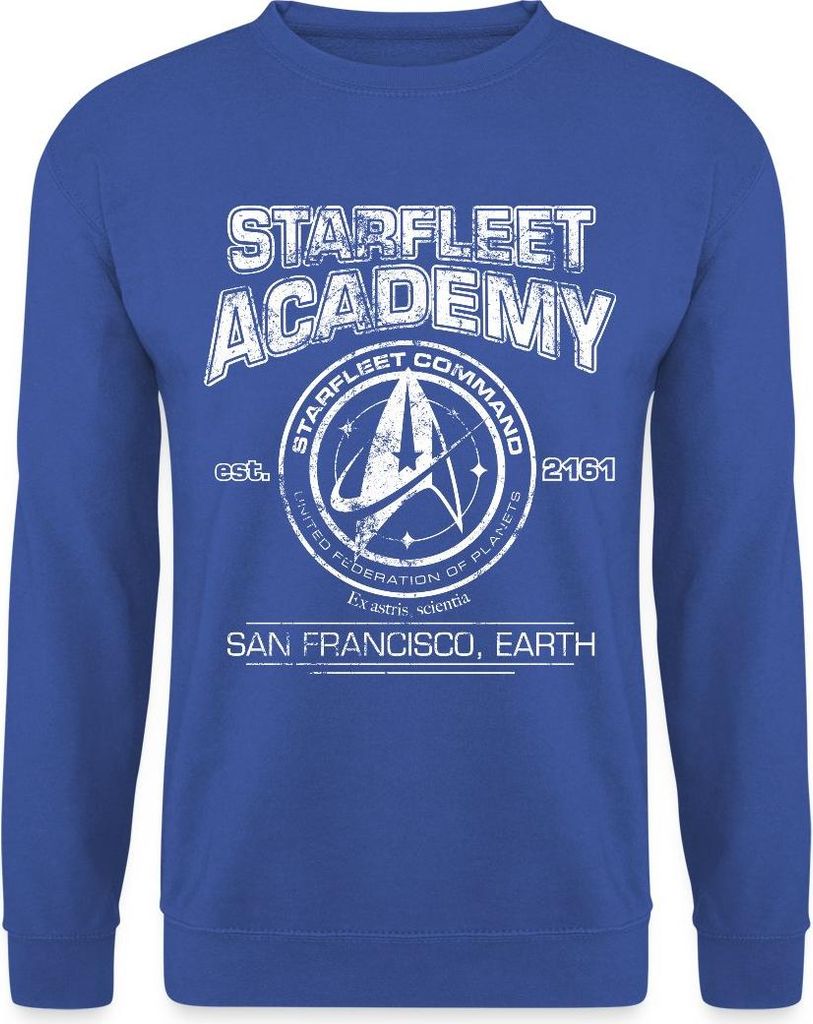 Spreadshirt Star Trek Discovery Starfleet Academy Uni Pullover, XL, Royalblau