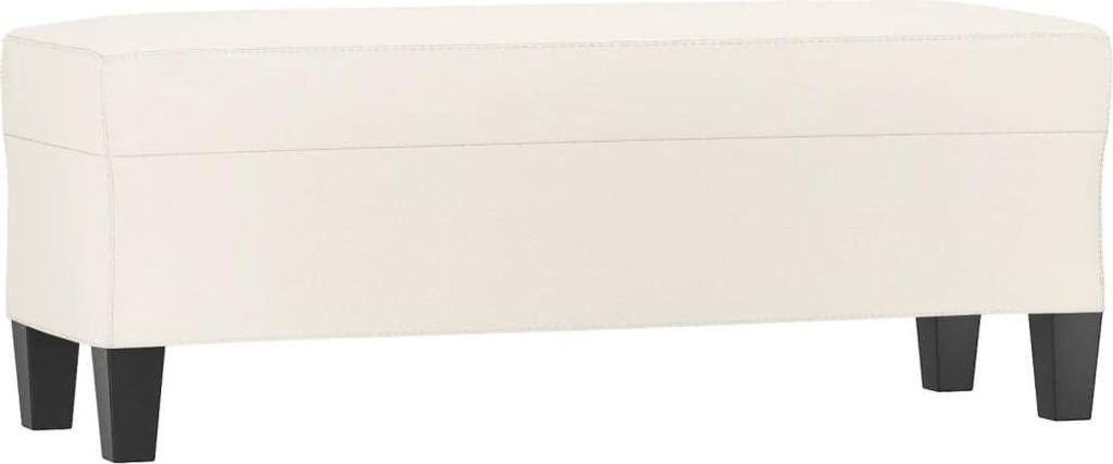 vidaXL Sitzbank Creme 100x35x41 cm Kunstleder