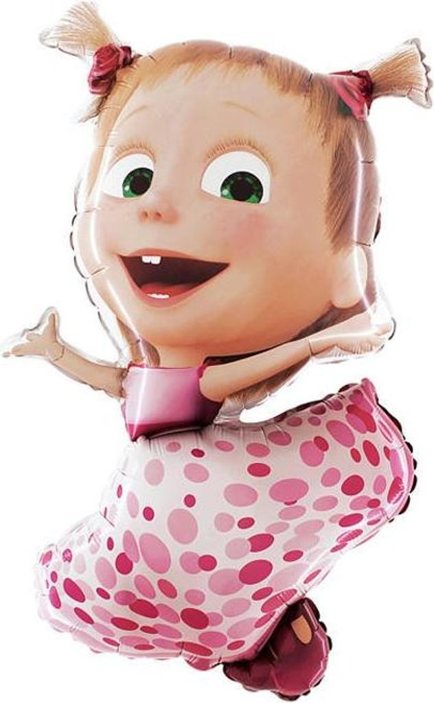 Balon Foliowy Masha Sukienka Grabo, 14" na patyk Zdjęcie produktu 