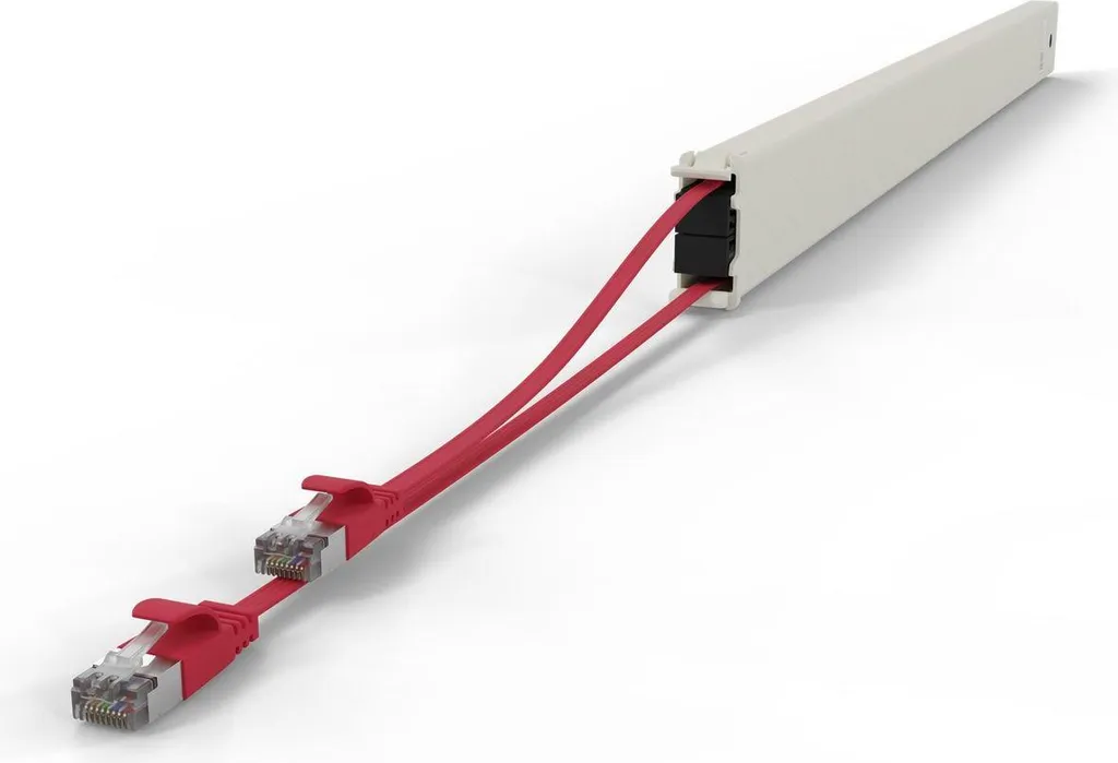 Cassette PATCHBOX Rouge STP avec Câble Rétractable pour Rack 46RU