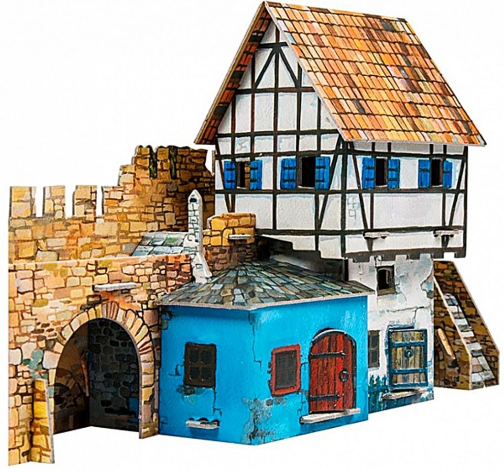 3d Puzzle KARTONMODELLBAU Papier modell Geschenk Idee Spielzeug Alte Rathaus 