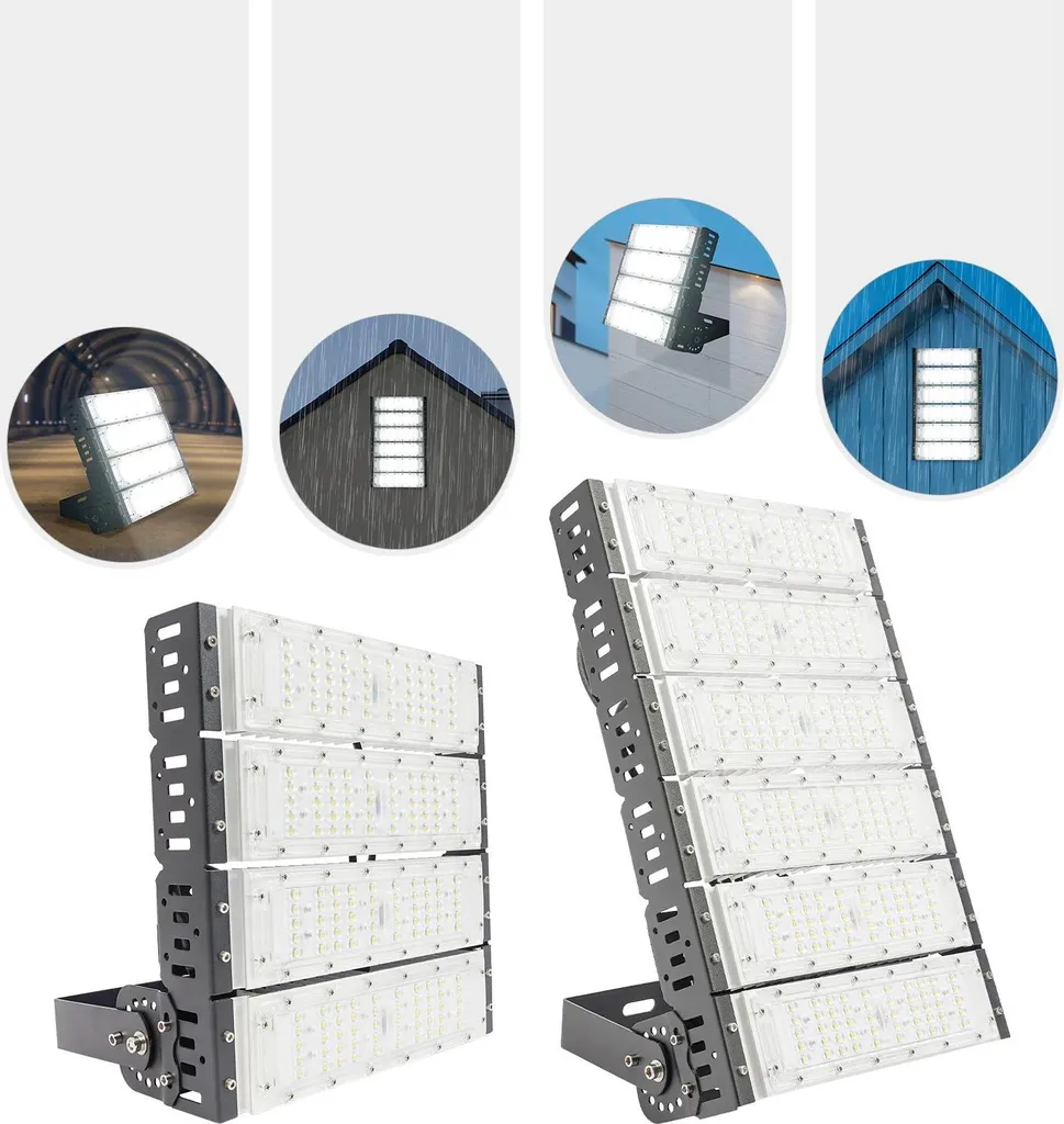 Projecteur LED 200W pour stade et terrain de sport - Éclairage extérieur