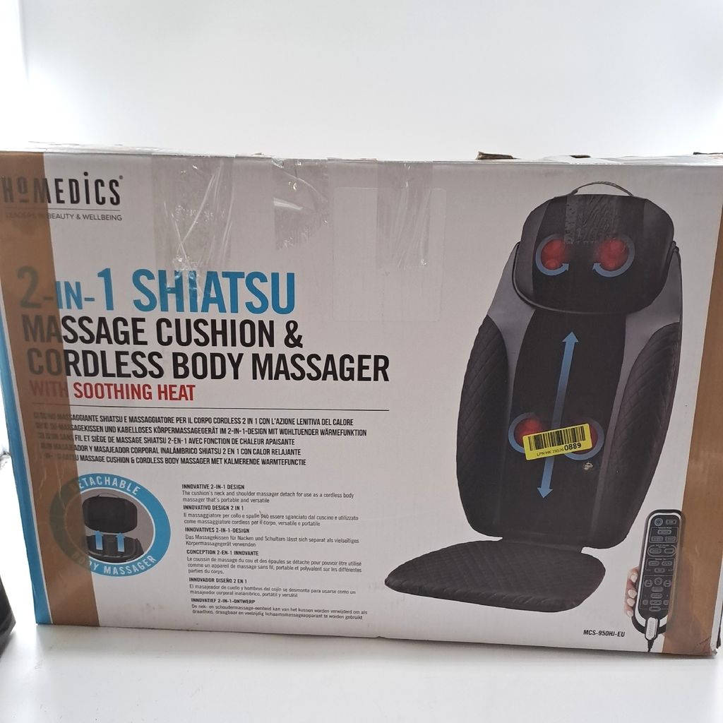 HoMedics Shiatsu-Massagesitzauflage abnehmbares Massagekissen Body zwei Entspannung